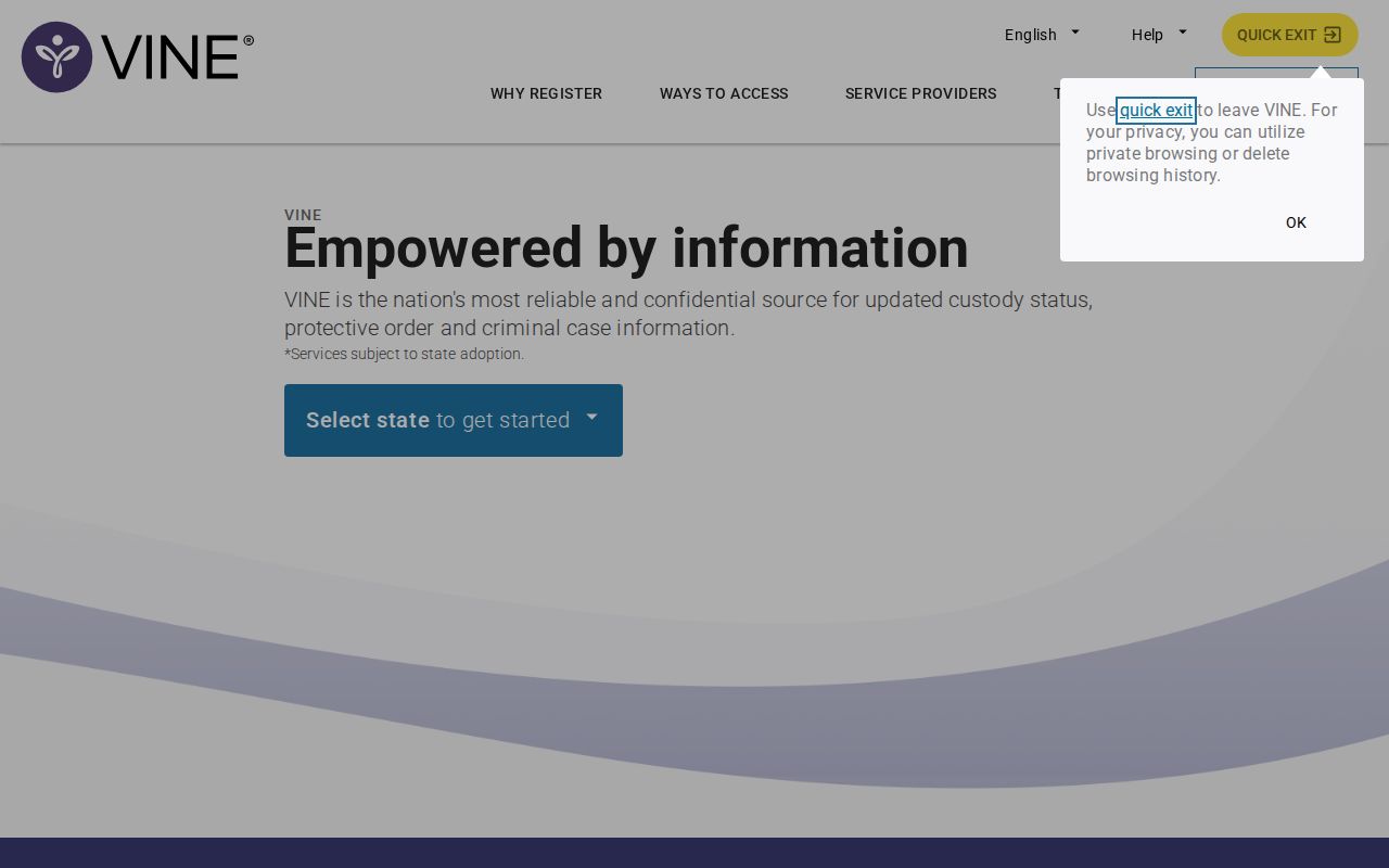 VINELink Kansas offender search and notification interface